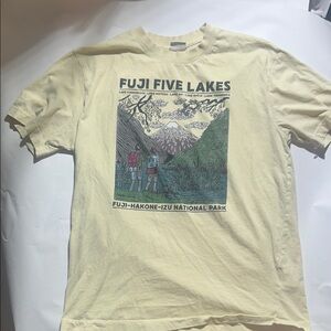 Fuji Five Lakes Fuji-Hakone-Izu National Park Cream Graphic T-Shirt